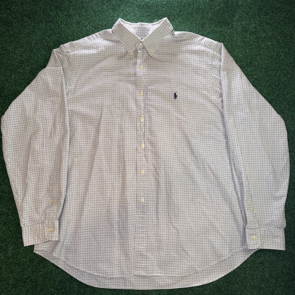 Polo Ralph Lauren Classic Fit‎ Button Down Men's Size 2XL Blue Horse